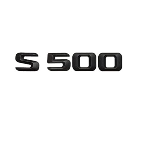 Image of Matte Black Trunk Letters Badge Emblems for Benz S500 Emblem Sticker