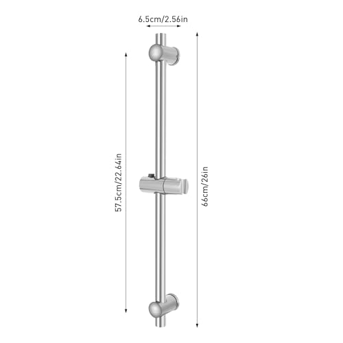 Barre de douche inox 66 cm réglable 360° Alibov
