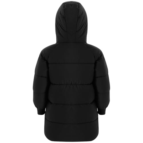 Toddler Boys Girls Hooded Puffer Jackets Lightweight Winter Coats Thick Padded Outerwear Black 7-8 Years4