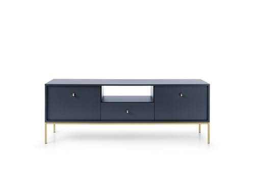 Mueble de TV azul marino de 154 cm para un salón moderno y elegante 5
