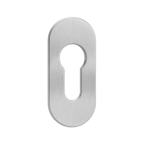 osetas adhesivas ovales de acero inoxidable para puertas, autoadhesivas, con adhesivo VHB 3M de acero inoxidable K320, pulidas, fabricadas en Alemania, por encima de la media