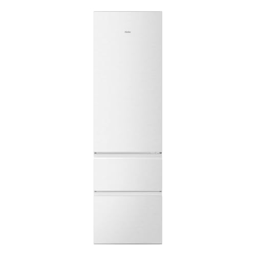 Haier 3D 60 Series HTR3620CNPW - Frigorífico Combi, 414L, Cajones Direct Access, Air Surround, Motor Inverter, Cajón 0º Fresh Zone, Total No Frost, Ancho 59,5 cm, Alto 205 cm, Iluminación LED, Blanco