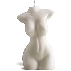 nudu - Vela corporal - Vela decorativa de cera de abeja natural - Cera de soja - Hecho a mano - Decoración - Sostenible - Mujer/Guy - Herra 76g - Blanco/Crema
