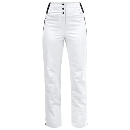 HEAD Women’s Emerald High-Waist Ski Pant – Waterproof, Insulated, 4-Way Stretch, Internal Snow Cuff - White, X-Large-Long