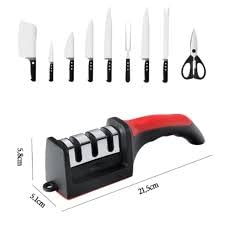 Kit 3 Afiador De Faca Amolador De Facas 3 Opções Profissional