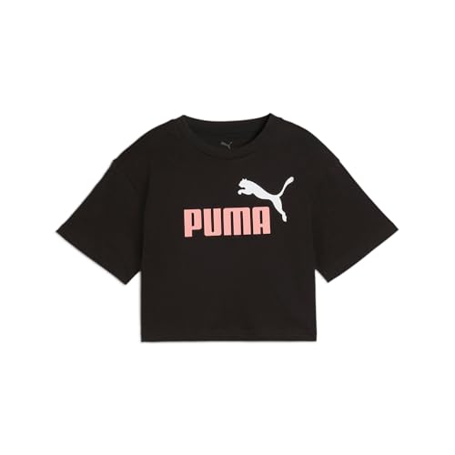 PUMA Mädchen ESS 2 Color No. 1 Logo​ Short Length Tee G T-Shirts, PUMA Black,