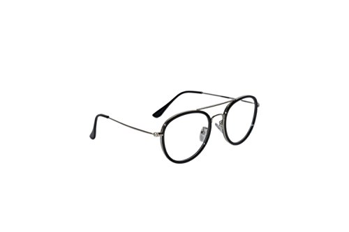 Image of Peter Jones Designer Black /Silver Aviator Optical Frame (98029S)