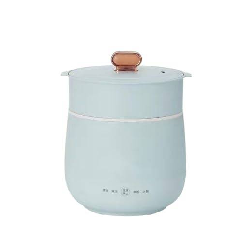 Aoyhome炊飯鍋 多機能1.6L小型ミニおかゆ調理モード一人暮らし 保温予約機能 ご飯を炊く時短 簡単料理 蒸し料理 持ち運び便利付き おしゃれで持ち運びやすい 一人暮らし用 炊飯鍋 車中泊 おしゃれ (ブルー,炊飯器 + 蒸し器)