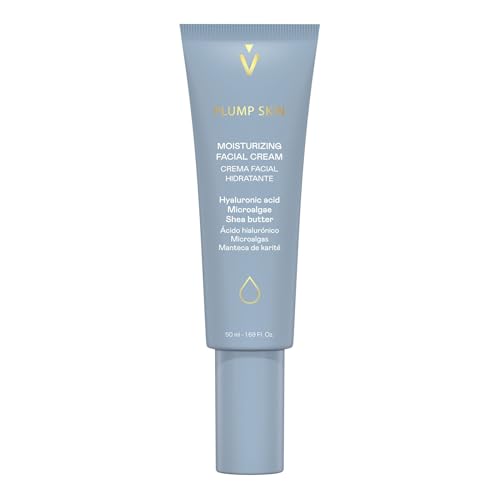 VALQUER Crema Facial Hidratante Nutritiva Plump Skin | Cuidado para Piel Muy Seca | Con Ácido Hialurónico, Vitamina B5 y Manteca de Karité | Vegano | 50 ml