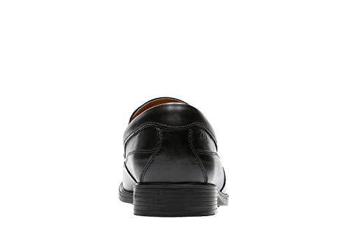 Clarks Herren Tilden Free Slipper, Schwarz Leder, 42.5 EU Weit – Ansicht 6