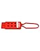 QWORK Lockout Tag Hasps, 6 Pcs Red Nylon Nylon Padlock Hasps with 6 Hole Interlock, Tag Locking Hasp,Tamper & Impact Resistant Safety Hasps, for Industrial Equipment Maintenance
