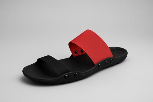 Image of black sandals Flip Flops for Men & Boys | Comfortable Casual Slippers for Beach, Home, Outdoor | Anti-Slip Lightweight Chappals - Stylish Summer