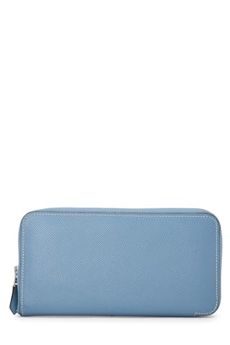 Pre-Loved Blue Jean Epsom Azap Wallet, Blue Jean