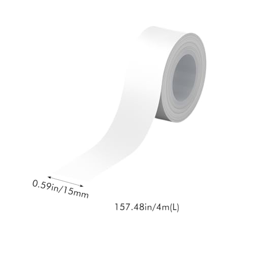3 Rollen Qutie Gewidmet Etiketten Selbstklebend - 15mm Wasserdicht Anpassen Klebeetiketten - Kompatibel Mit PRT Qutie/Makeid L1 - Drucken Sie Barcode, Name, Datum, Preis usw(COLOR:Weiß)