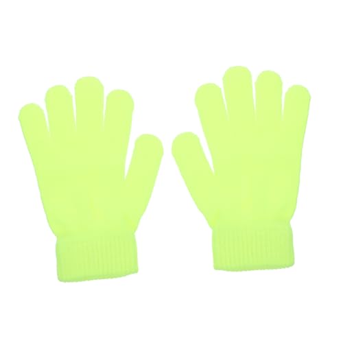 Beavorty Warm Wool Gloves Winter Cold Weather Gloves Thermal Hiking Knitted Fluorescent Riding Accessory