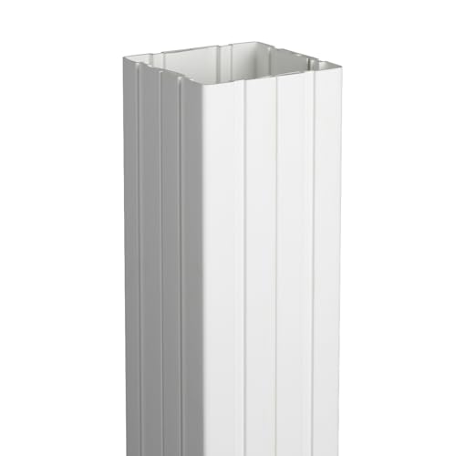 Image of Weatherables 4x4 Vinyl Post Wrap - Weatherproof Premium Outdoor Vinyl Porch Post Wrap with Fluted Design for Quickly Refreshing Existing Deck, Patio, and Porch Posts (4 inchx4 inchx96 inch, White Fluted)