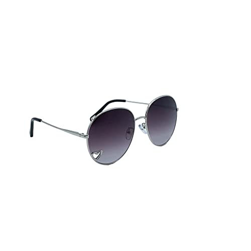 Bluestone Sunshades Round Love Sunglasses - Chrome Frame with Gray Lens - UV Blocking - Anti Fog - Scratch Resistant
