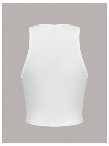 WDIRARA Women's American Flag Letter Print Crop Tank Top Round Neck Sleeveless Tee Shirt2