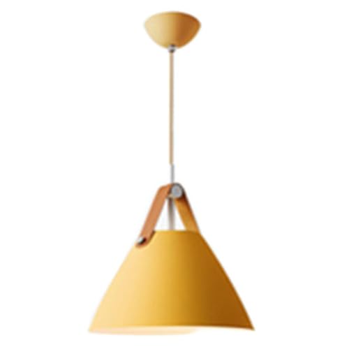 LYMGRZ Lámpara Colgante Industrial Moderna de un Cabezal para Restaurante, Bar o hogar. Farol Retro de Estilo rústico (Negro 36 cm/Amarillo 36 cm).