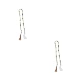 ABOOFAN 2 Piezas Cadena de Cuentas de Madera de Conejo decoración de la Pared de macramé decoración Bohemia del hogar Rosario Feliz decoración Pascua decoración de Pascua Home Decoracion