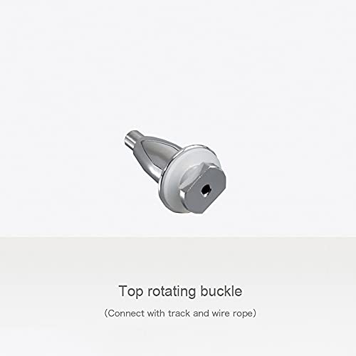 Image of Art Picture Hanging Ceiling Mounted Complete Picture Frame Hangers Gallery (Two 59inch Long Rails 4 Hooks and 4 Cables,White) Mounted on The Ceiling