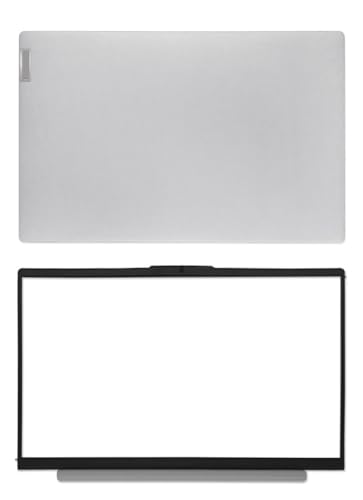 Wanghuih 15.6" Lcd Back Cover Front Bezel Screen Hinges Compatible With Lenovo Ideapad 5 15Iil05 15Are05 15Itl05 15Alc05 Laptop (Silver A+B)