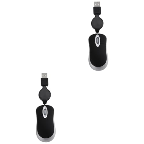 Ratón USB mini retráctil OSALADI ideal para trabajar sin enredos en casa o la oficina
