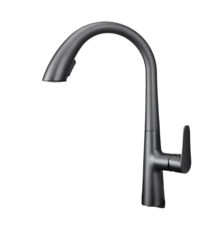 Robinet de cuisine télescopique résistant au calcaire en acier noir - 3