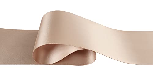 AVANAVA 100mm Wide Ribbon Double Face Satin Ribbon - 22 Meters (835-Tan), 100mm x 22M - Image 3