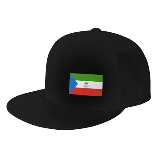Guinée Équatoriale Drapeau Classique De Guinée Équatoriale Unisexe Casquettes Snapback Plat Chapeau Respirant Casquette Trucker pour Tennis Running Été