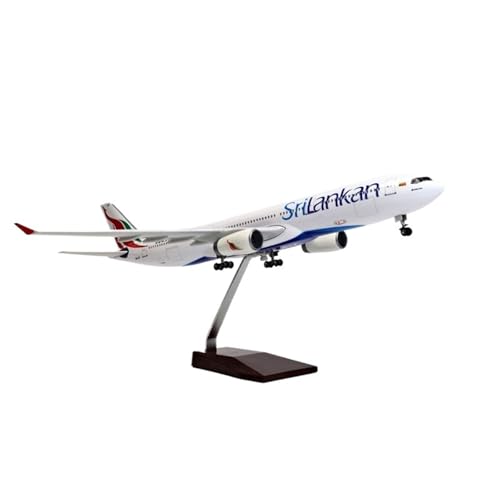 Modelo de avión SriLankan Airlines A330 a escala 1/135 de colección con luz LED