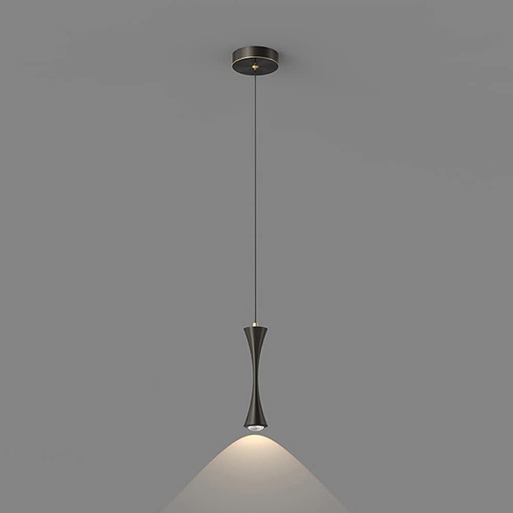 Lámpara de techo colgante de latón para interiores, LED, de Tres Colores, regulable, Moderna, para dormitorio, mesita de Noche, con personalidad, para El hogar, la cocina, El pasil