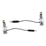 Termitor Upgraded H1 Light Bulbs, 900% Brightness with 16 CSP Chips, Real 1:1 Halogen Size, 6500K White, Canbus Ready Fog Light Bulbs, Pack of 2