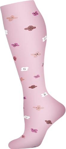 Image of Women's Knee High Compression Socks for Running Work Support Nurses Pregnancy Travel,Colorful Over The Calf Socks,#W402