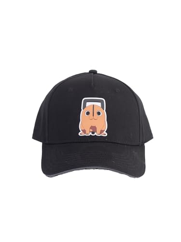 Gorra Chainsaw Man Pochita de algodón negro transpirable con cierre regulable 2