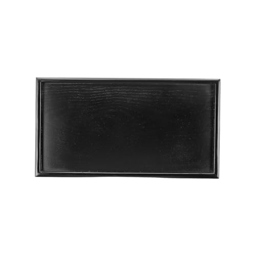 Plateau en bois noir rectangulaire pour decoration table et cuisine - 2
