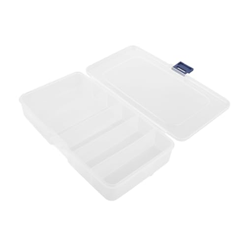 Veemoon Scatola Portaoggetti Trasparente Con 6 Scomparti Con Coperchio, Organizer Porta Rossetti e Cotton Fioc, Contenitore Compatto Per Trucco e Accessori Da Viaggio Per Donna