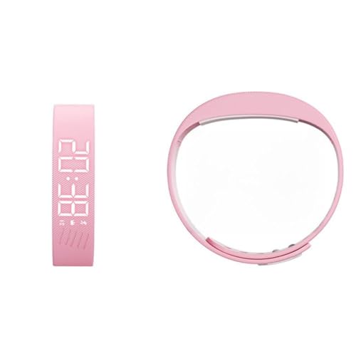 EasyByMall Reloj despertador silencioso con vibración, pulsera inteligente multifunción con monitor de sueño, cronómetro, contador de pasos, resistente al agua IP65, carga USB para fitness y uso