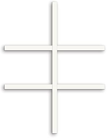 Window Grille Inserts Grid Kit - Mustry 15 Ft x 4/5 Inch(W) x 1/3 Inch(T), Self Adhesive Trim DIY Simulated Colonial Non-Surround Grid Style Window Mullion Muntin, White (Thick Version)