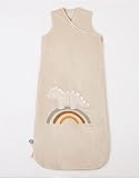 NOUKIE'S - Schlafsack für den Winter, 6 – 36 Monate (90 – 110 cm) – Schlafsack Tog 2 bis 3,5 – Reißverschluss – Polyester/Baumwolle – Beige Stegi & Ops