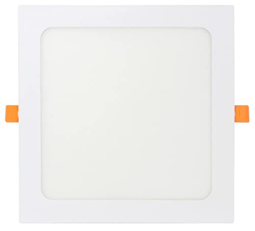 LEADERSSON LIGHTS ACCOMPANIED Plafón LED Cuadrado con 900 Lúmenes IP20 · Downlight Cuadrado Empotrar 12W 6000K Luz Fría · Medidas: 173x173mm Corte: 153x153mm (Pack de 1 Unidad, 6000K Luz Blanca Fría) Cover