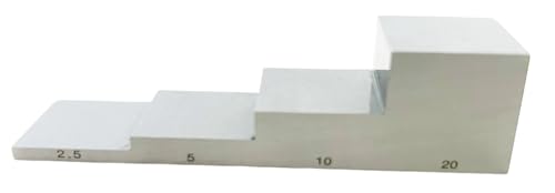 Bloque de calibración ultrasónico de 4 pasos 2.5mm 5mm 10mm 20mm Acero 1018 para medidor de espesor ultrasónico miniatura 5