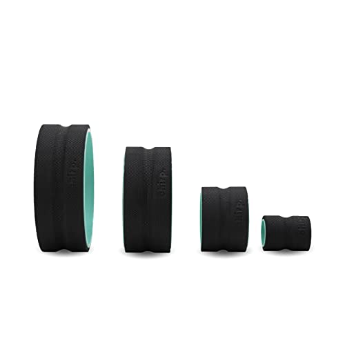 Chirp Wheel Back Stretcher W/Foam Padding, Set Of 4 Body Roller - 12" Gentle, 10" Medium, 6" Deep Tissue, 4" Focus Roller Wheel, Targeted Muscle Roller , Deep Massage Stretching Equipment #TOP6