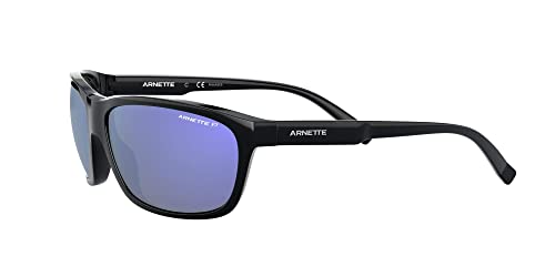ARNETTE Unisex Sunglasses Matte Black Frame, Dark Grey Lenses, 63MM3