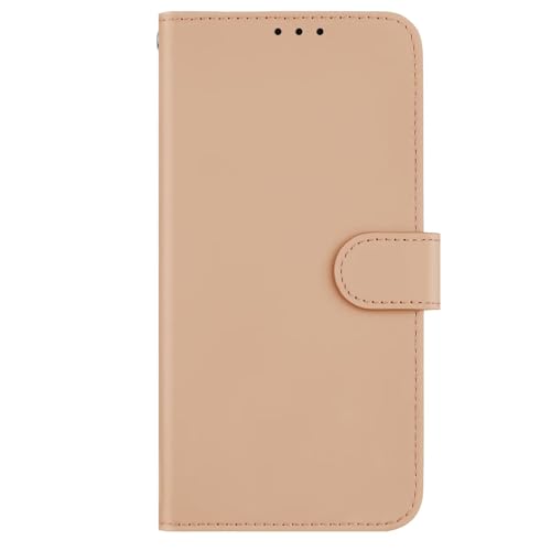 PONRFEKT Funda Billetera para Xiaomi 12T / 12T Pro,Carcasa Cartera Flip Magnética de Cuero PU,con Tarjetero y Función de Soporte Funda a Prueba de Golpes-Nude