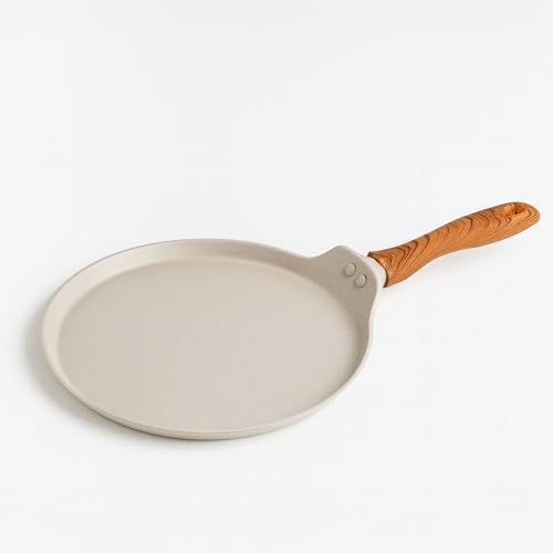 Image of SALFORD Forged Non-Stick Tava | 28 cm | Gas & Induction Base | Non-Toxic PFOA Free Coating | 1Y Warranty | Roti, Dosa, Pancake, Chilla | Wooden Finish Handle | White Spatter