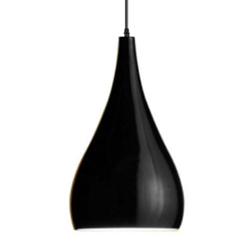 Suspension E27 métal lustre salon cuisine luminaire suspendu réglable noir moderne