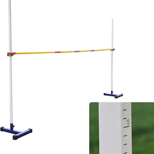 SPXTOM T-Shaped Competition Track and Field High Jump Standards, Aluminum, Scale Metric cm, School High Jump Holders, 1 Pair, for Primary and Secondary School Pupils