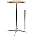 Flash Furniture Lars 24'' Round Wood Cocktail Table with 30'' and 42'' Columns, Adjustable Wood Bar Height Table for Events or Home Use, Natural