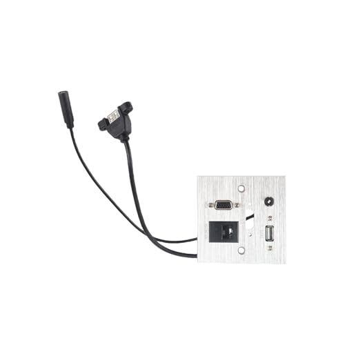 Enchufe de pared multimedia Yosoo que elimina cables sueltos con puertos USB VGA y RJ45 6